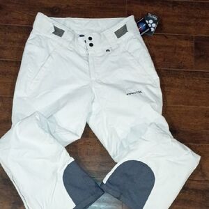 Arctix Snow White and Charcoal Cropped Pants